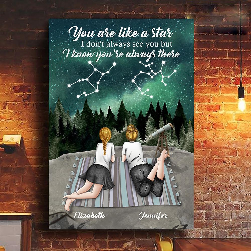 To My Bestie - I Know You Are Always There - Personalized Vertical Canvas