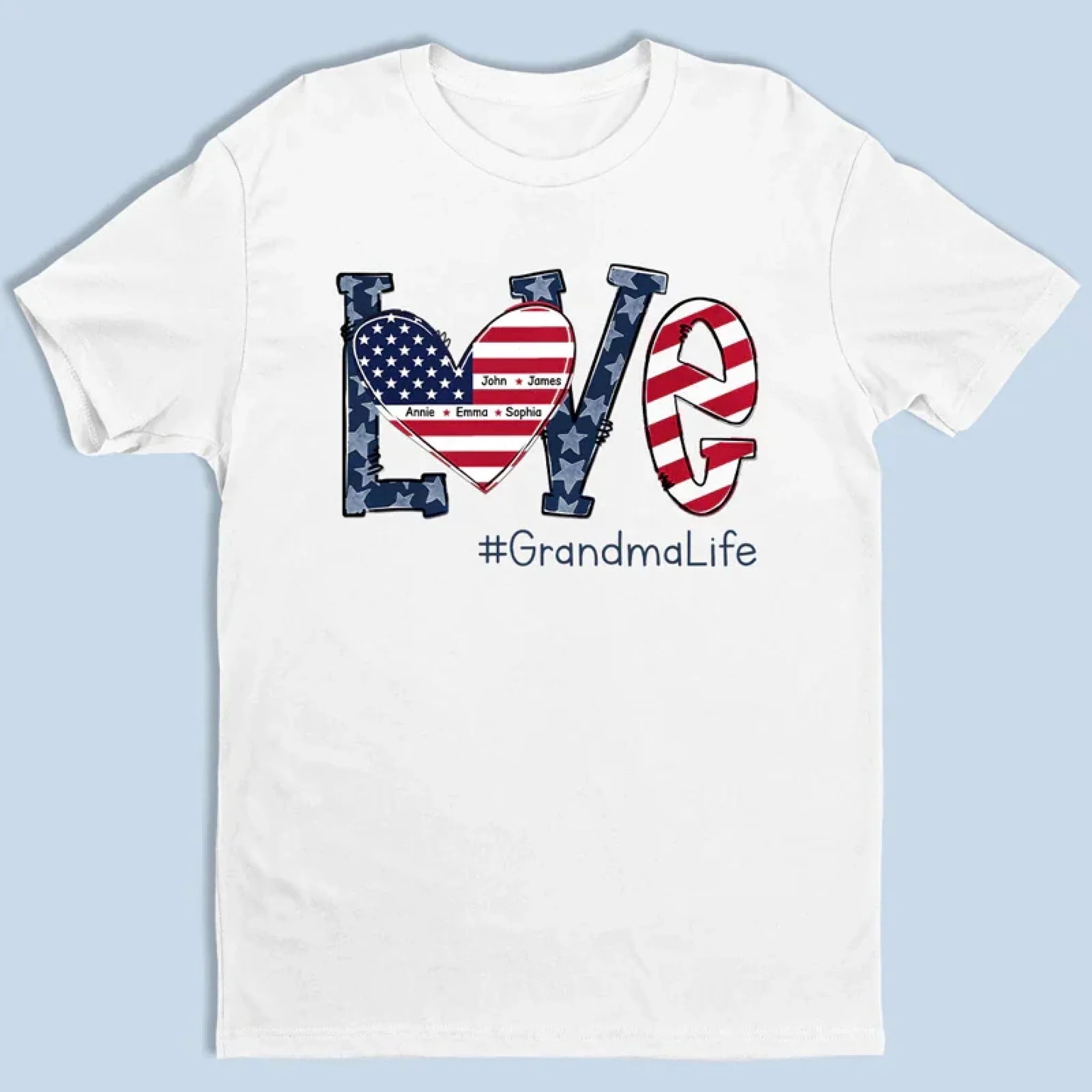 Your Love Is The Heart Of Our Home - Family Personalized Custom Unisex T-shirt, Premium T-shirt, Hoodie - 4th Of July, Mother's Day, Gift For Mom, Grandma