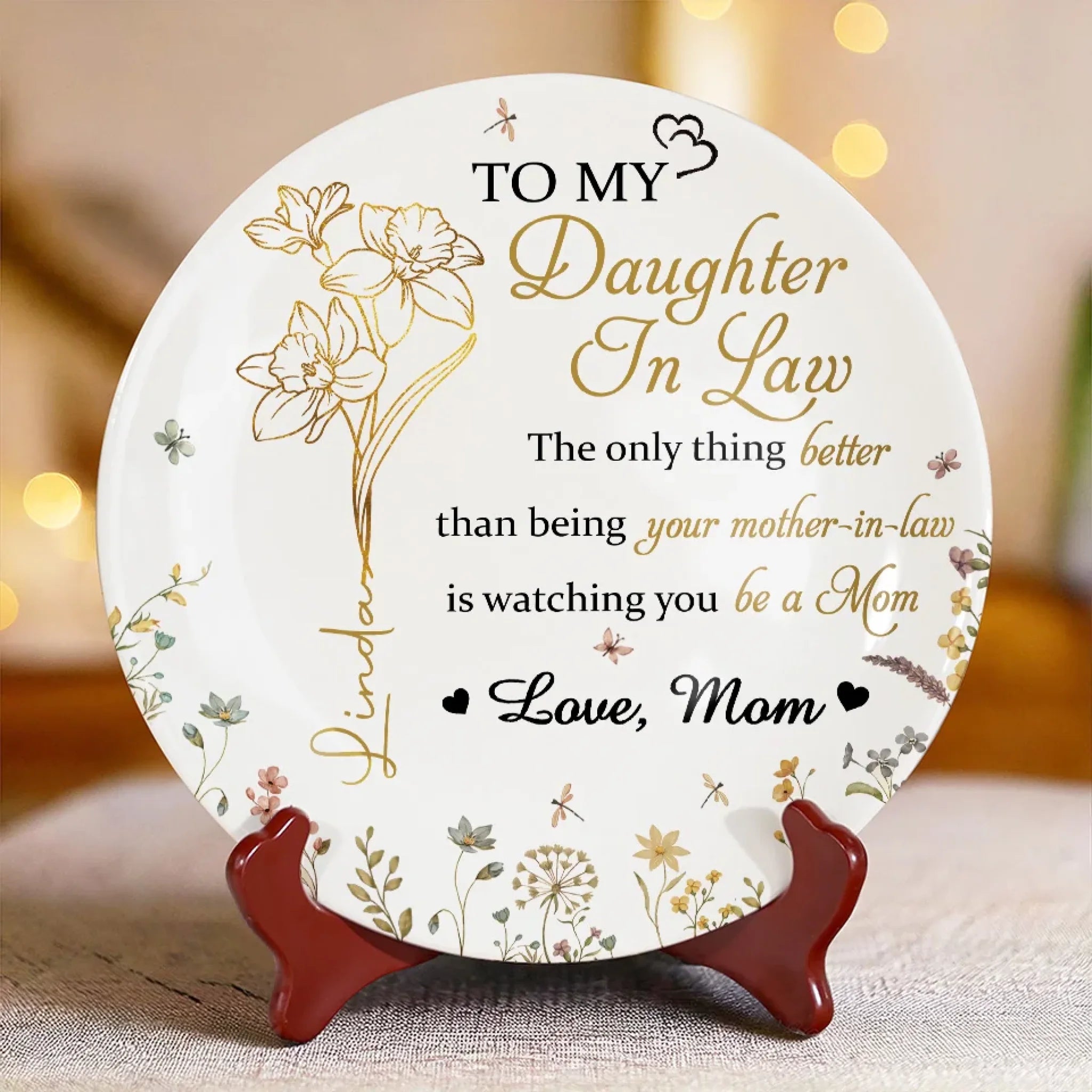 A Love Like No Other - Family Personalized Custom Ceramic Plate - Mother's Day, Gift For Mom, Daughter
