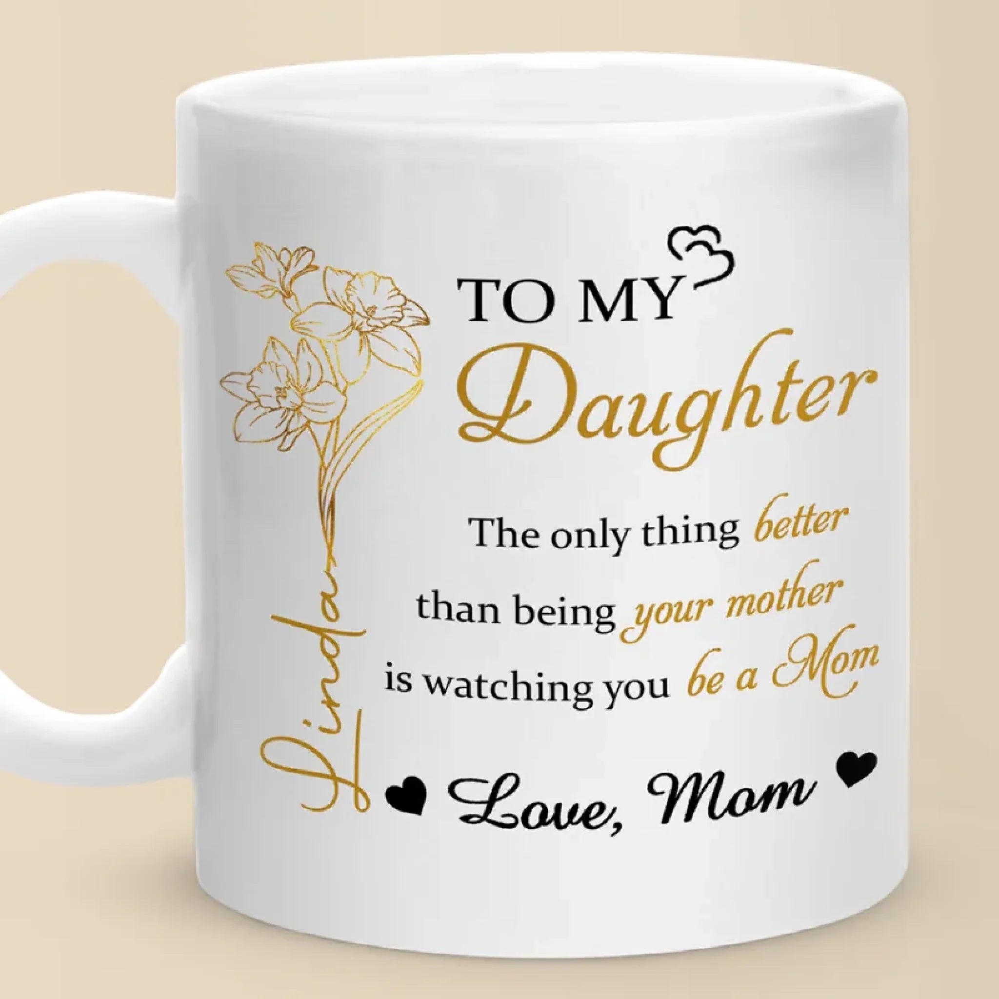 My Heart Is Always With You - Family Personalized Custom Mug - Mother's Day, Gift For Mom, Daughter