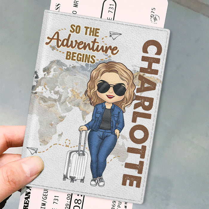 Personalized Passport Cover - Passport Case For Travel Lovers - PU Leather Passport Holder Women - travel Gifts For Women - Gifts For Friends Female - Travel Essentials Passport Wallet