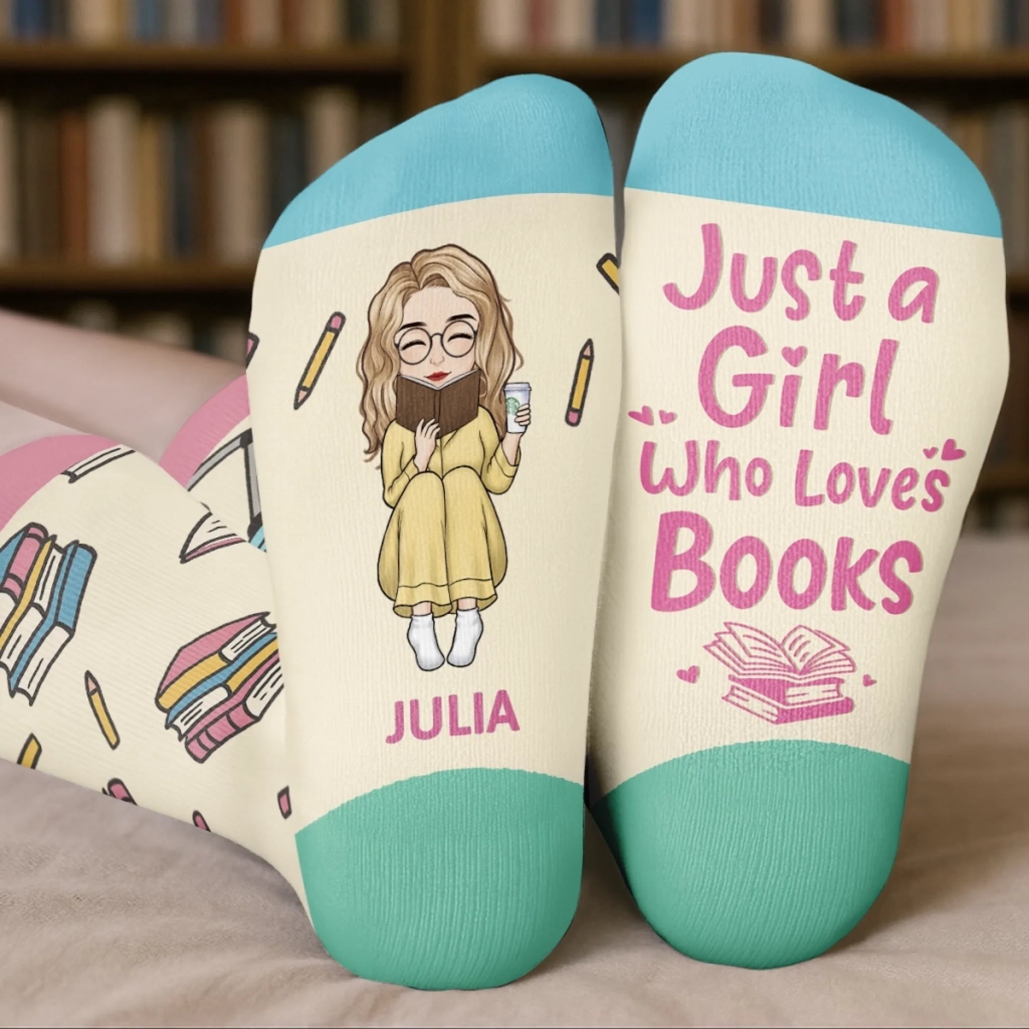 Custom Crew Socks - Personalized Bookish Gifts For Book Lovers, Bookworms, Readers - Readers Gonna Read