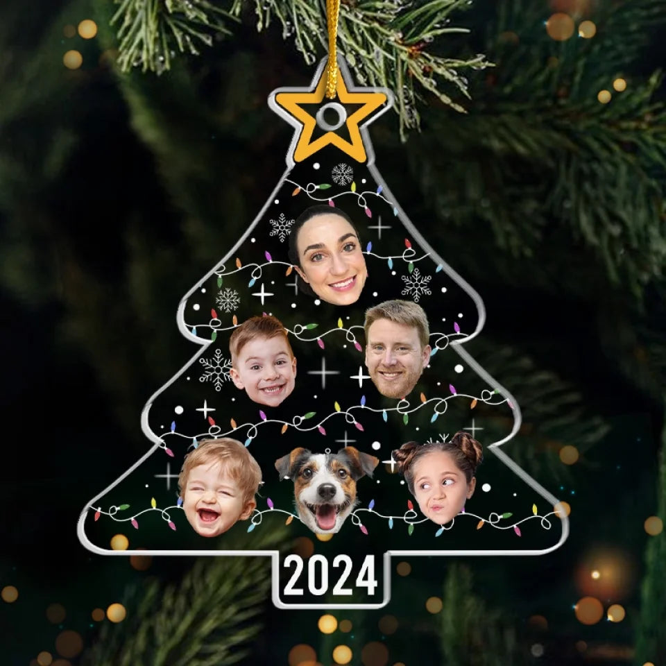 Custom Photo From Little Seeds Grow Mighty Trees - Family Personalized Custom Ornament - Acrylic Custom Shaped - Christmas Gift For Family Members