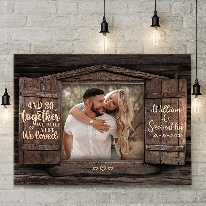 And So Together - Upload Image, Personalized Horizontal Canvas