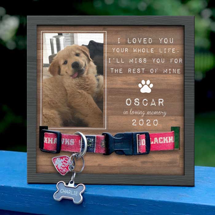 I Loved You Your Whole Life, I’ll Miss You For The Rest Of Mine - Memorial Personalized Custom Pet Loss Sign, Collar Frame - Upload Image, Sympathy Gift, Gift For Pet Owners, Pet Lovers