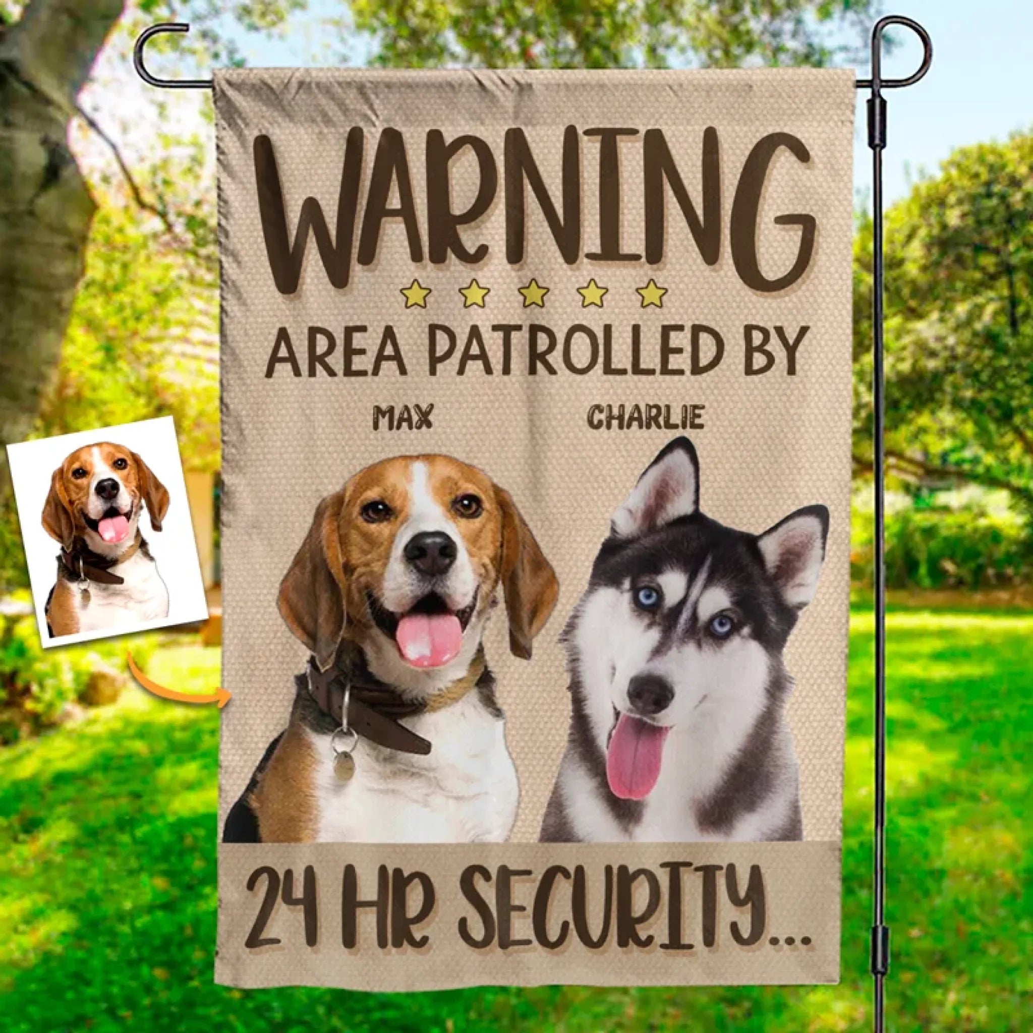 Custom Photo Our Security Team Requires Belly Rubs - Dog & Cat Personalized Custom Flag - Gift For Pet Owners, Pet Lovers