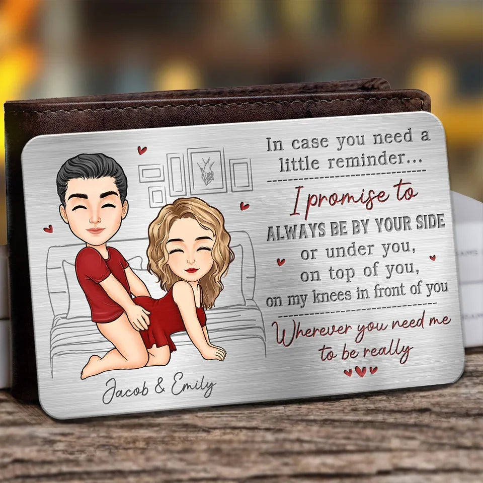 You Make My Heart Happy - Couple Personalized Custom Aluminum Wallet Card - Gift For Husband Wife, Anniversary