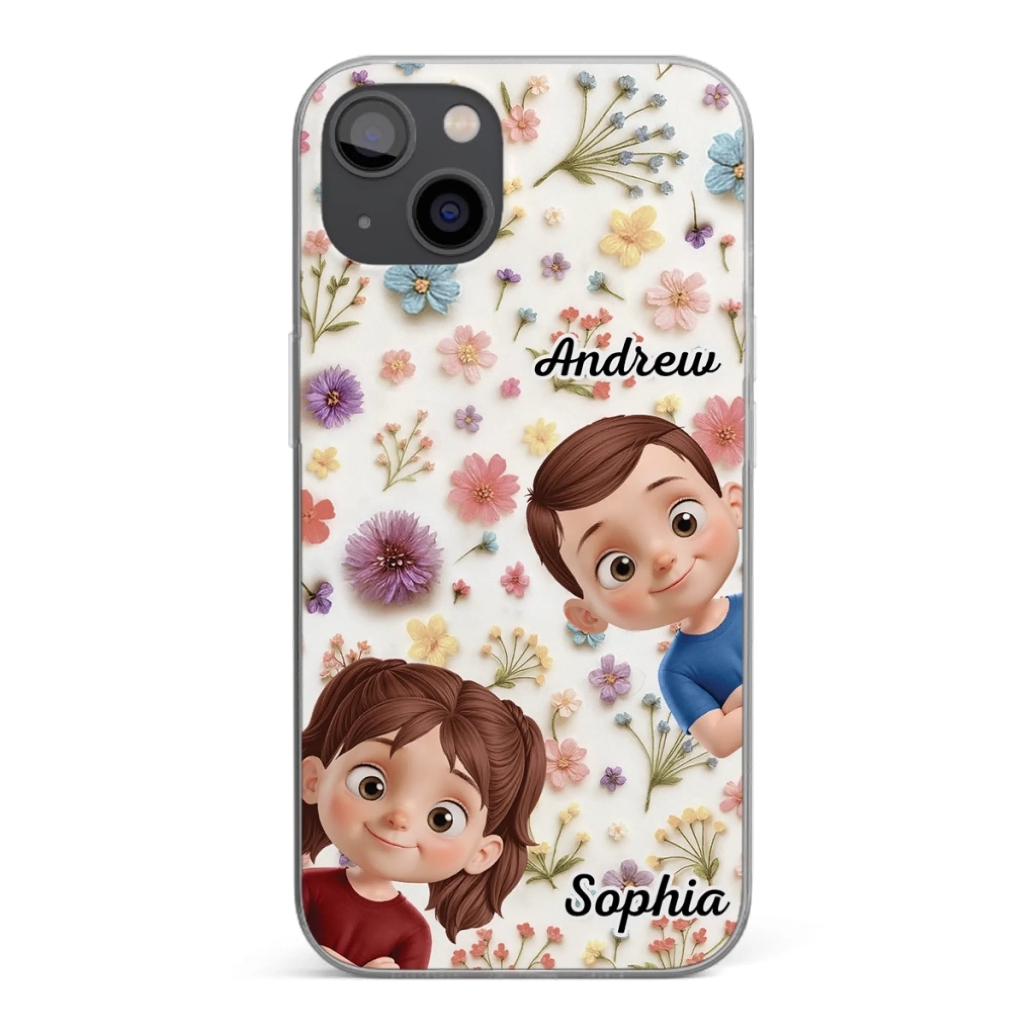 Custom Clear Phone Case - Personalized Birthday Gifts For Mom, Grandma - Smiles Forever