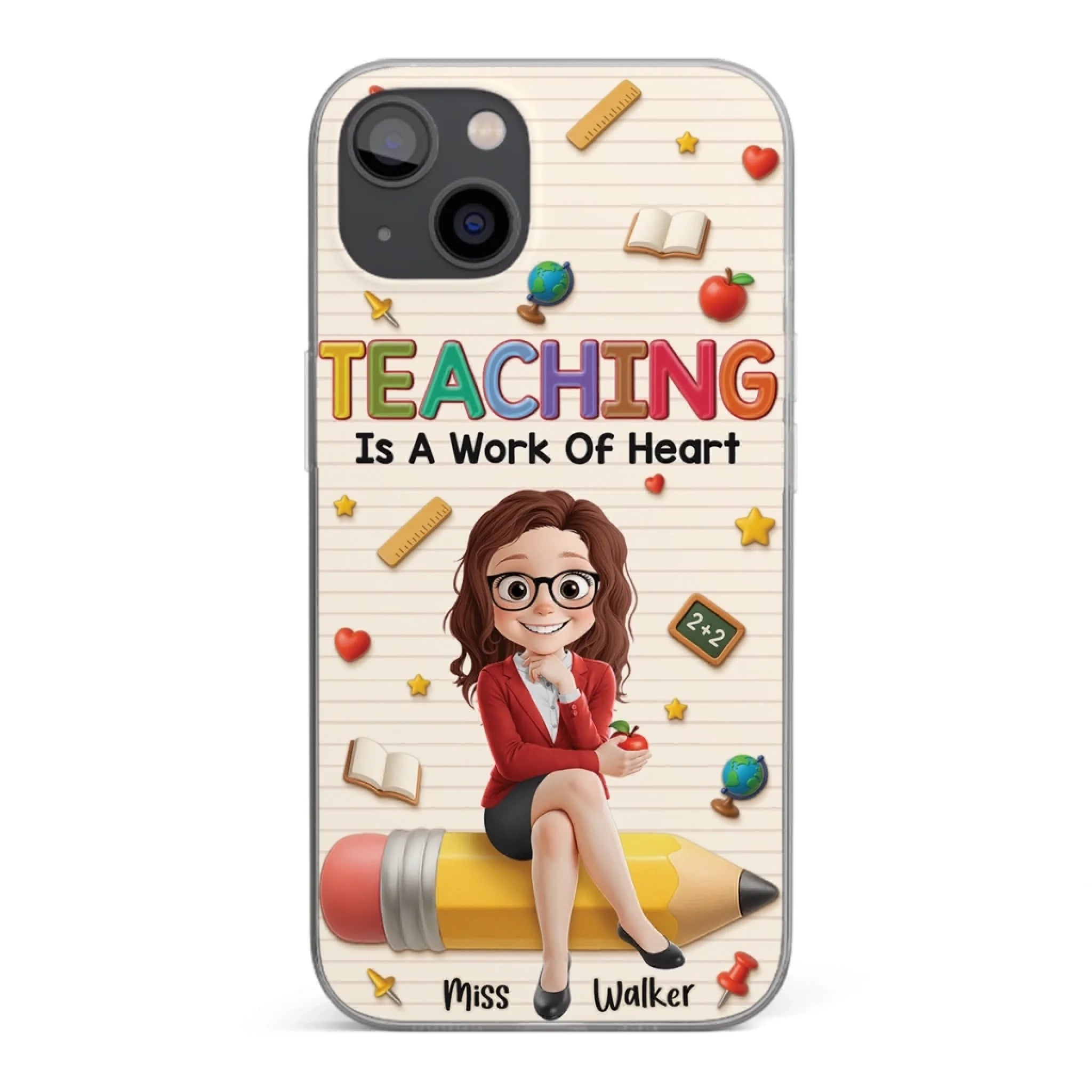 Custom Clear Phone Case - Personalized Back To School Gifts For Teachers - Where Learning Blooms