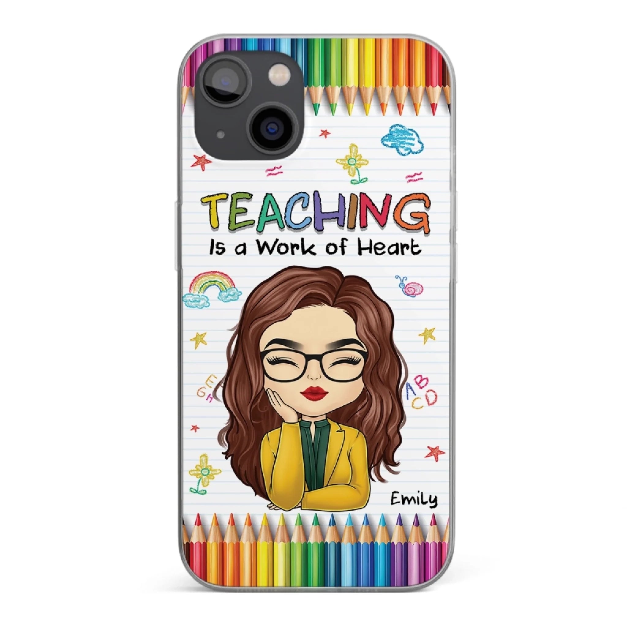Custom Clear Phone Case - Personalized Birthday Gifts For Teachers - Teachers Grow Dreams