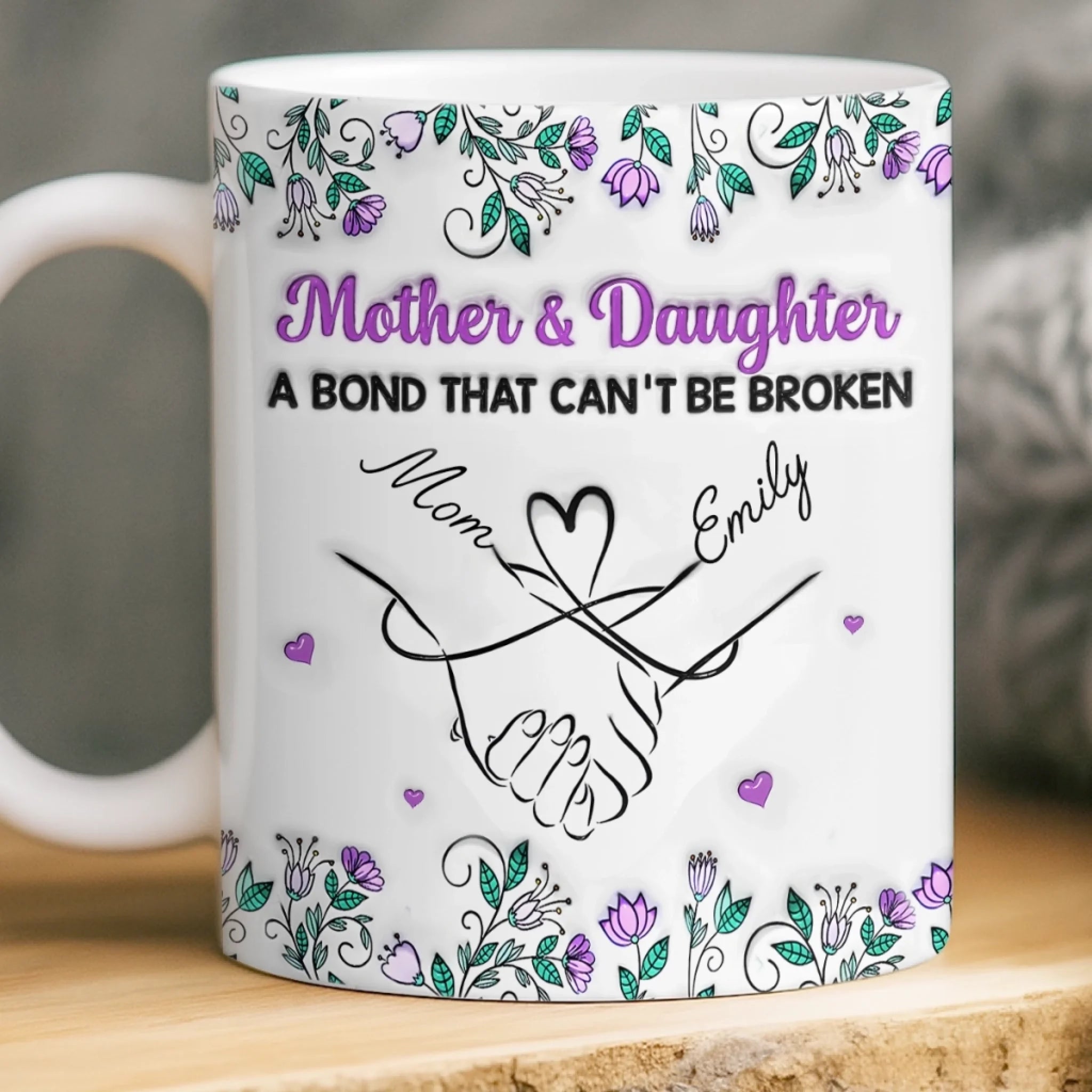 Custom Mug - Personalized Birthday Gifts For Mom, Daughter - Love Passed From Heart To Heart