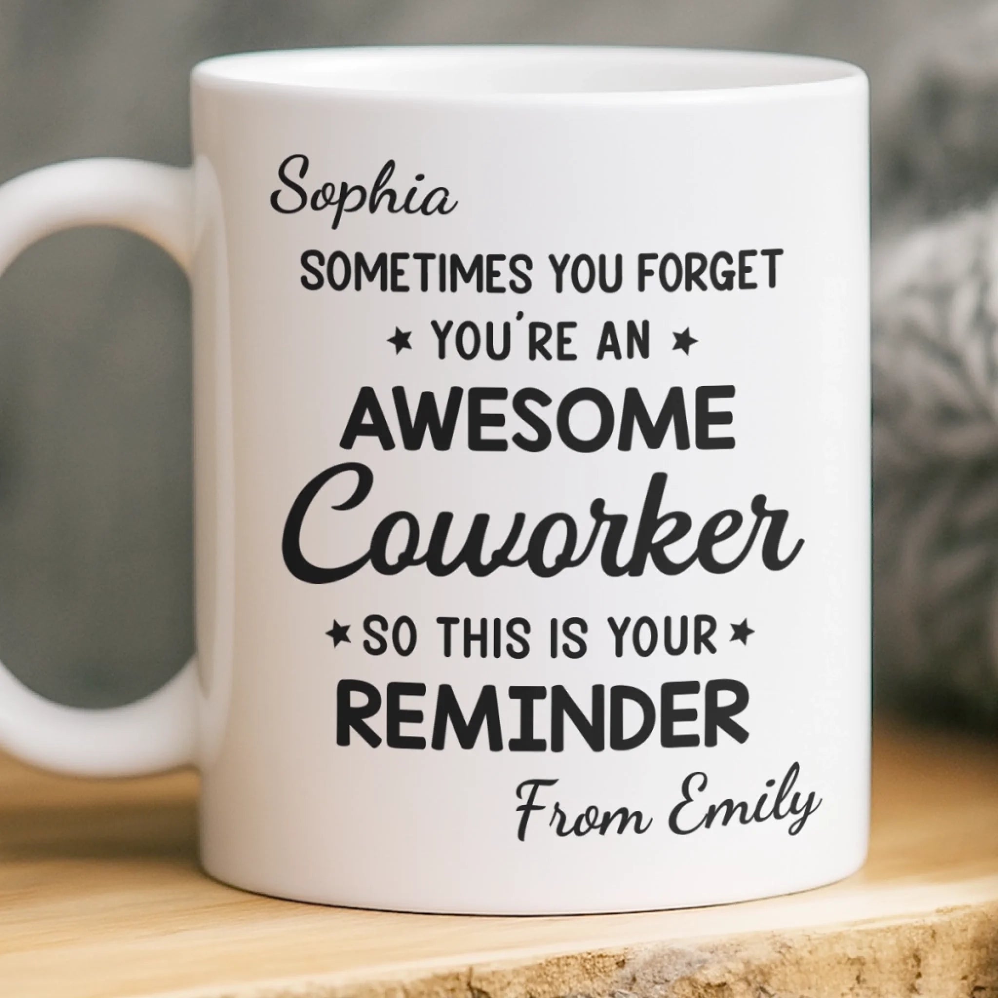 Custom Mug - Personalized Birthday Gifts For Coworker, Work Bestie - Work Besties Make Mondays Bearable