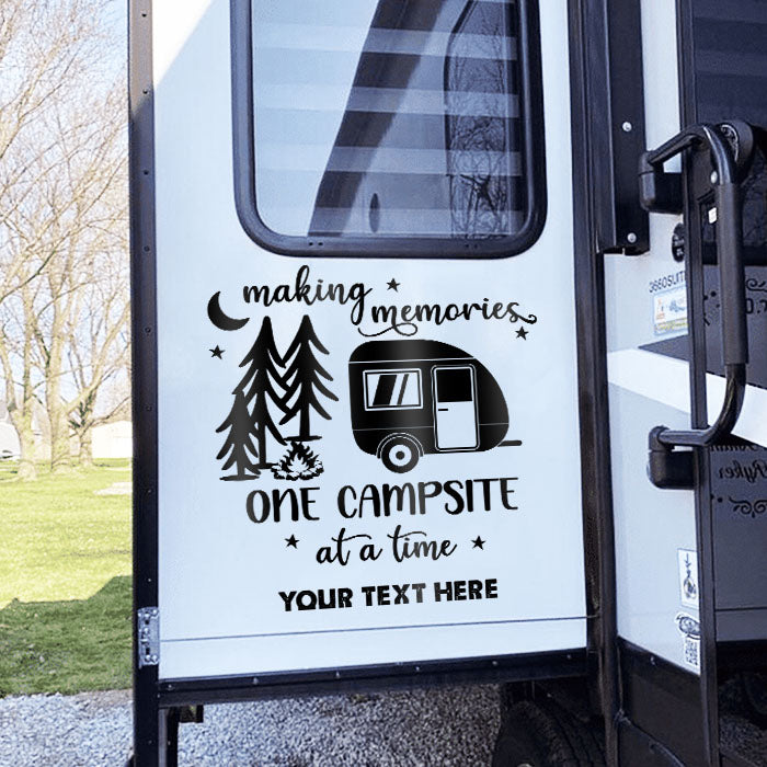 Making Memories - Camping Personalized Custom RV Decal - Gift For Camping Lovers