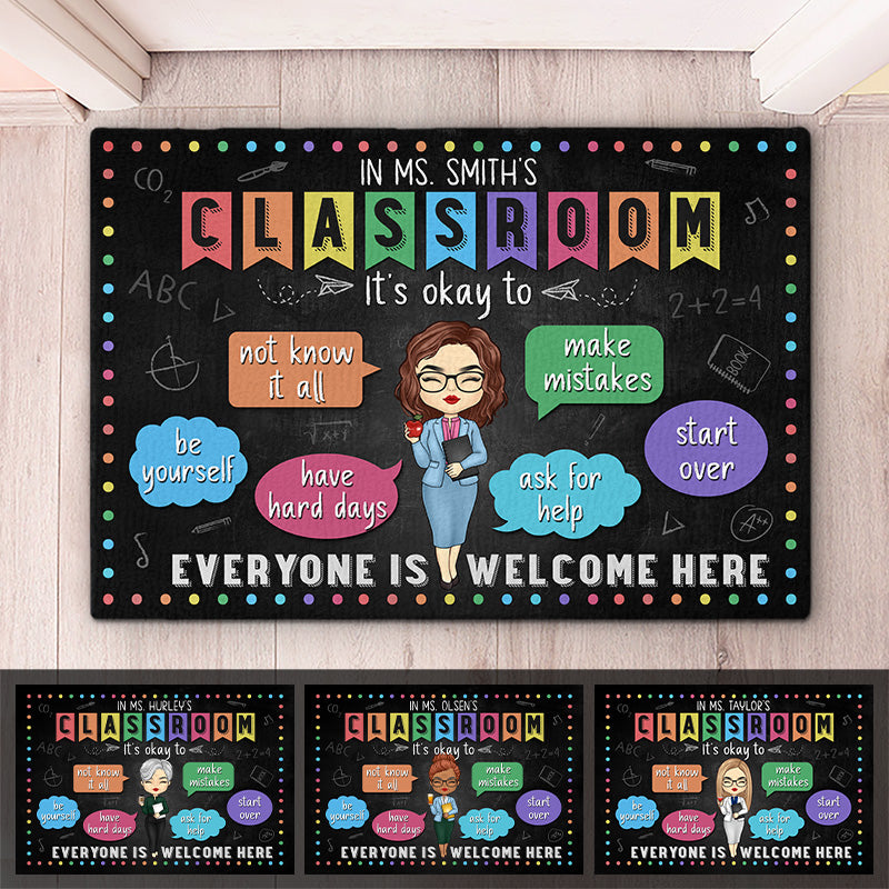 It's Okay To Make Mistakes And Start Over - Teacher Personalized Custom Decorative Mat - Gift For Teacher, Back To School