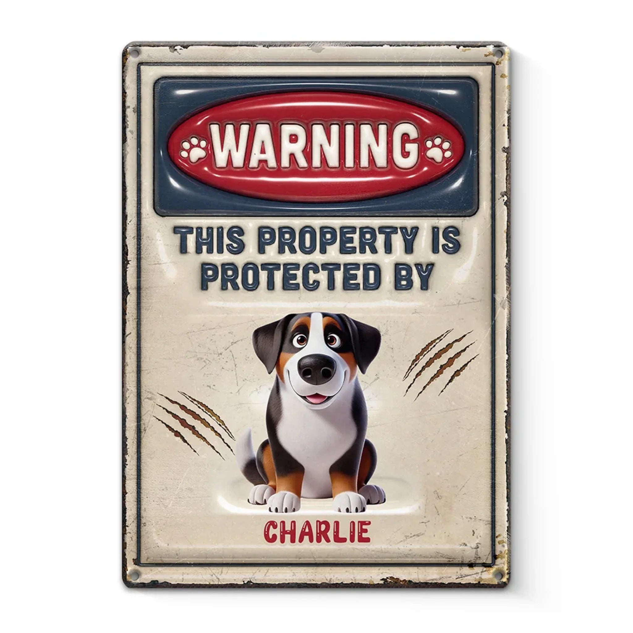 Property Of My Cute Taskmaster - Dog Personalized Custom 3D Inflated Effect Printed Home Decor Metal Sign - House Warming Gift For Pet Owners, Pet Lovers