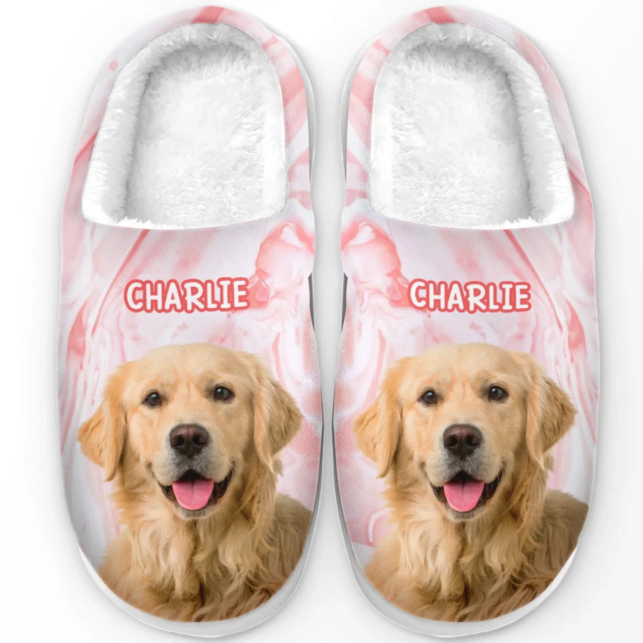 Custom Photo Cozy Feet, Happy Heart - Dog & Cat Personalized Custom Fluffy Slippers - Mother's Day, Gift For Pet Owners, Pet Lovers
