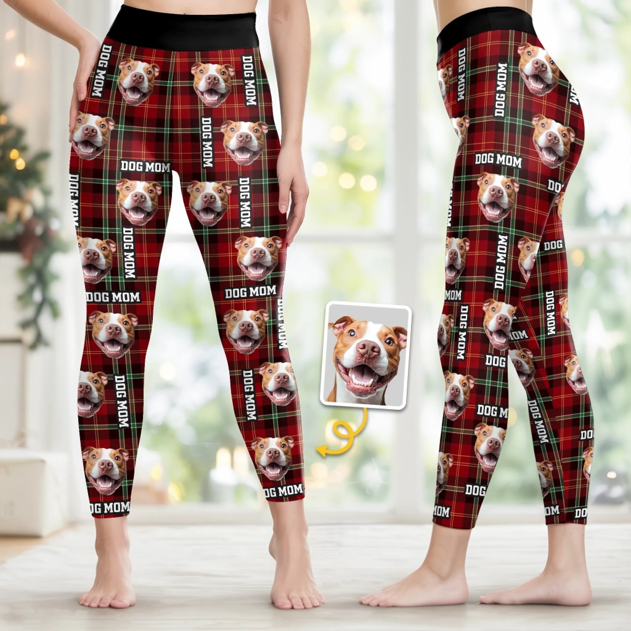 Custom Photo Women Leggings - Personalized  Christmas Birthday Gifts For Dog Cat Lovers, Dog Dad And Mom, Cat Owners - Pawliday Vibes