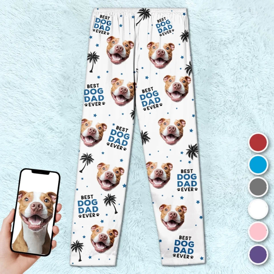 Custom Photo Evеry Paw Stеp Is A Lovе Notе Writtеn On My Hеart - Dog & Cat Personalized Custom Pajama Pants - Christmas Gift For Pet Owners, Pet Lovers