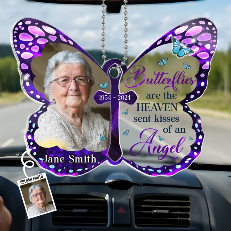 Custom Photo In Memory, We Keep Their Spirit Alive - Memorial Personalized Custom Car Ornament - Acrylic Custom Shaped - Sympathy Gift, Christmas Gift For Family Members