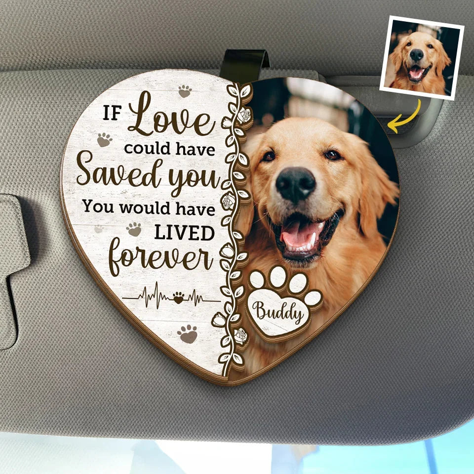 Custom Photo A Loyal Friend, A Loving Soul - Memorial Personalized Custom Car Visor Clip - Sympathy Gift For Pet Owners, Pet Lovers
