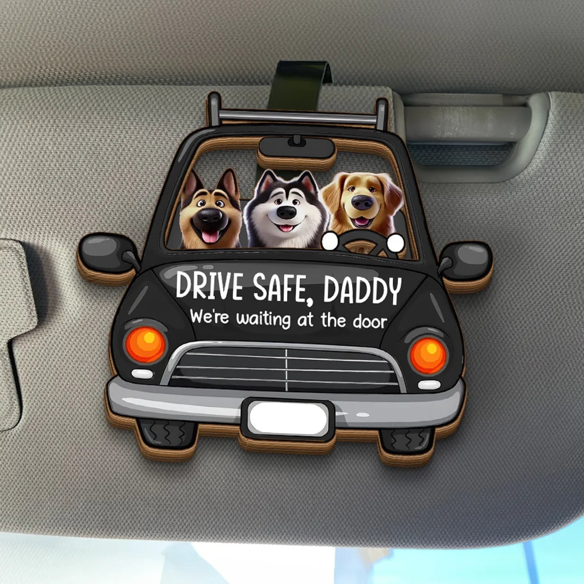 Counting The Seconds ‘til You’re Back - Dog Personalized Custom Car Visor Clip - Gift For Pet Owners, Pet Lovers