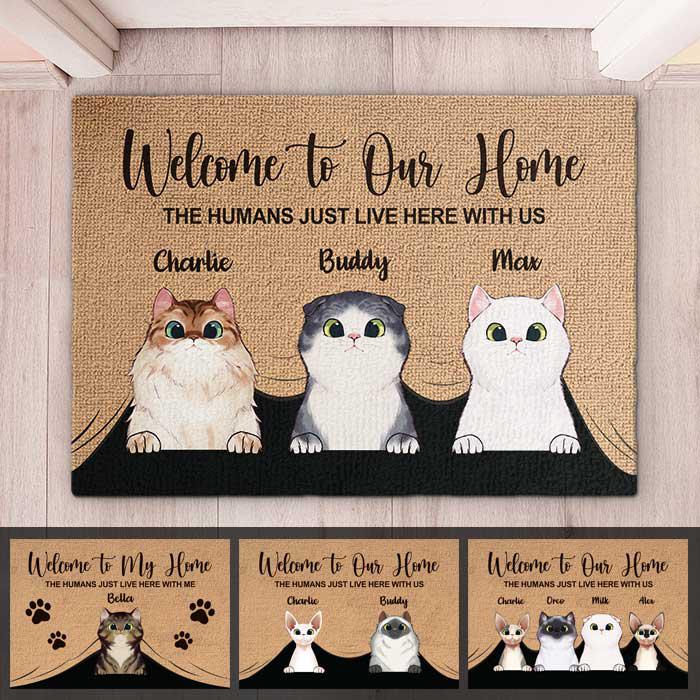 Welcome To My Home - Funny Personalized Cat Decorative Mat, Doormat