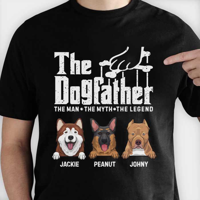 The Dogfather - Gift For Dads - Personalized Custom Unisex T-shirt