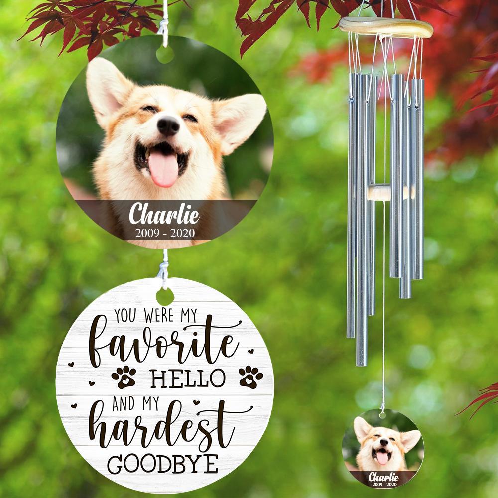 To Your Pet - My Favorite Hello - Personalized Outdoor Wind Chime