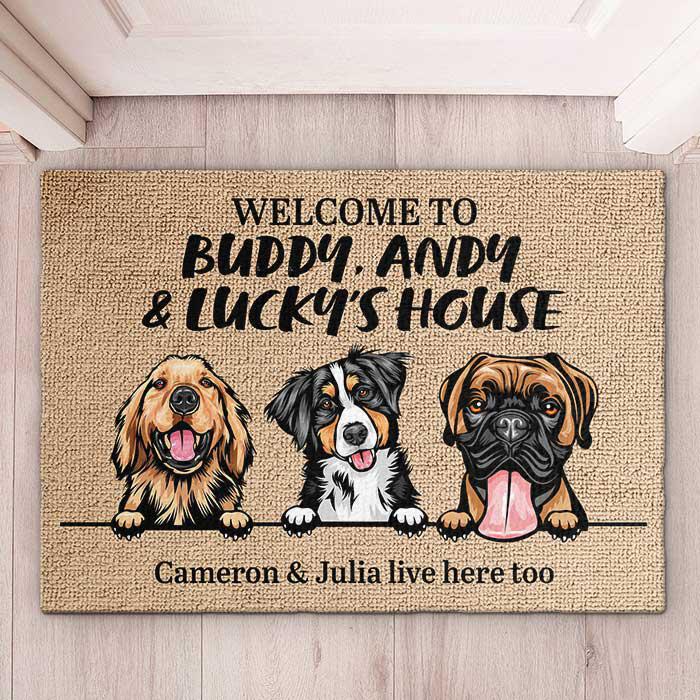 Personalized Door Mat, Home Decor, Welcome Mat, Door Mats Indoor, Indoor Door Mat, Funny Welcome Mat, Dog Welcome Mat, Welcome Mats Outdoor, Gift For Dog Lovers, Cute Doormat